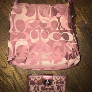 Authentic Coach purse and matching wallet.